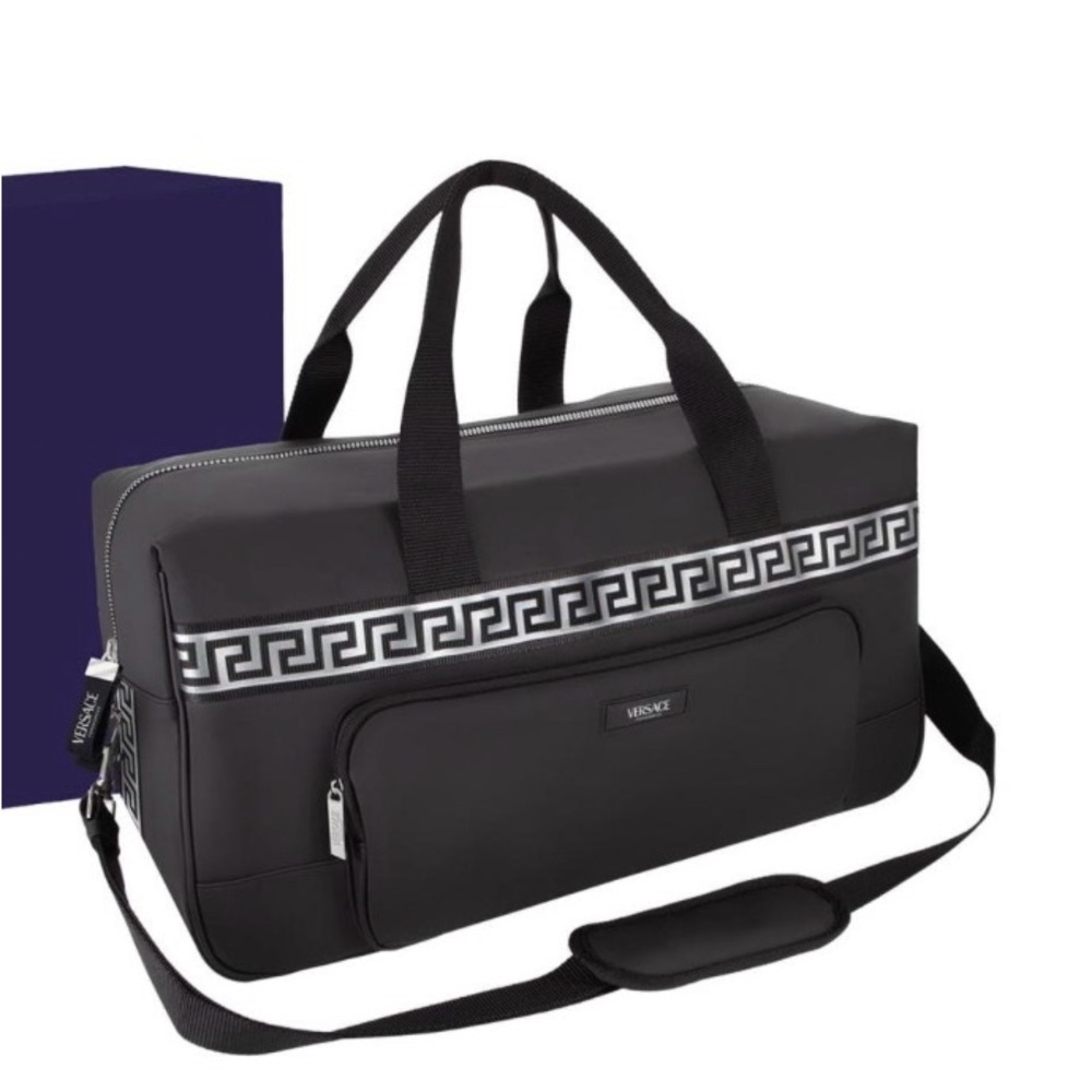 Versace fragrances Black and Silver Men Duffel Bag